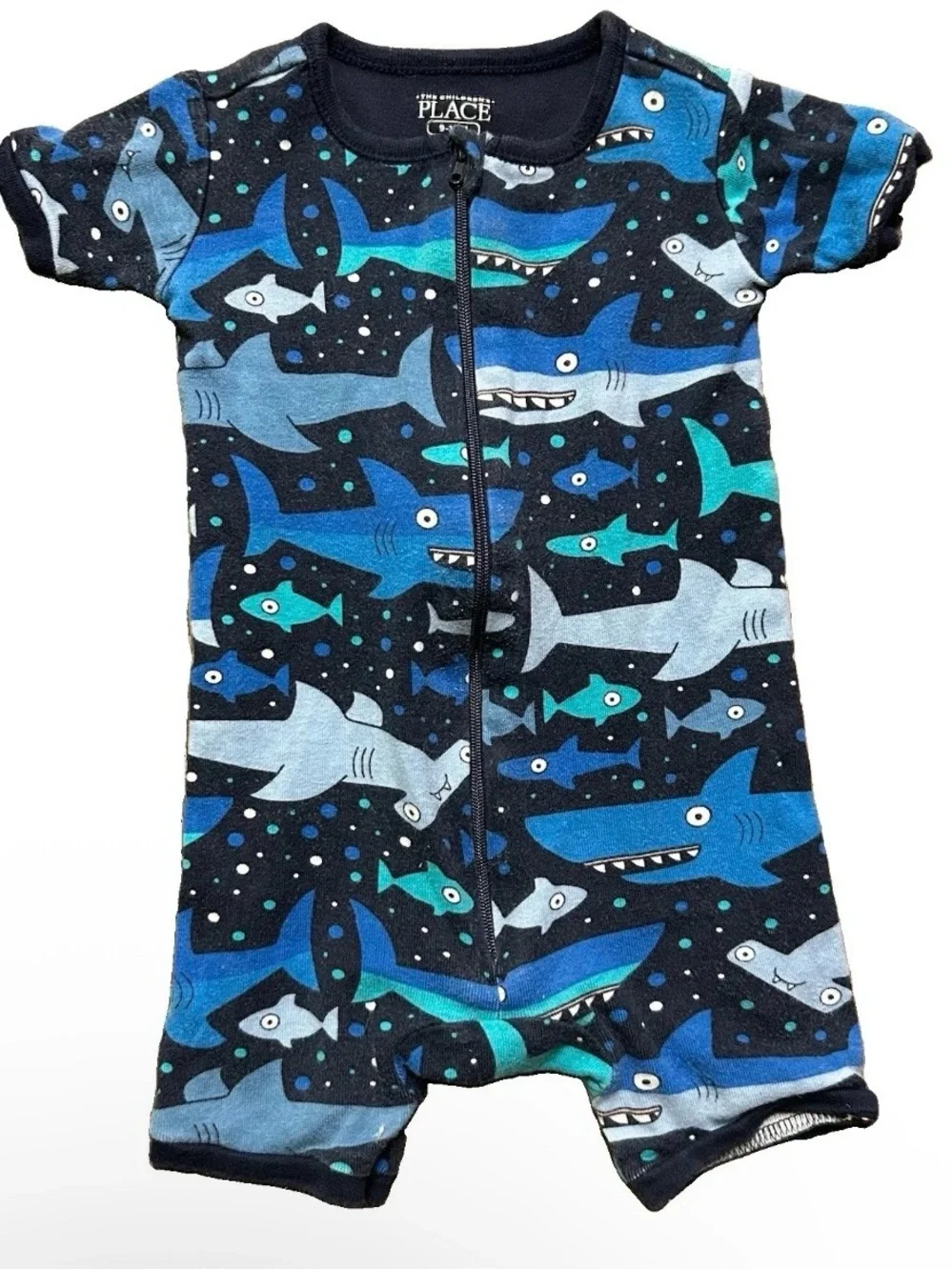 Baby Boy Summer One Piece Shortalls Pajamas Size 9-12 Months